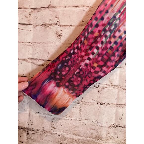 Filo Top Womens 14 Pastel Long Line Button Front Coverlet Mesh Artsy Boho Hippie - Picture 2 of 15